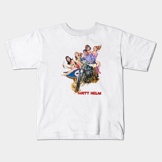 Matt Helm - Dean Martin in "The Ambushers" Vintage Distressed Kids T-Shirt by offsetvinylfilm